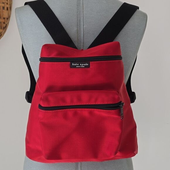 Kate Spade | Red Nylon Mini Backpack - Picture 2 of 10